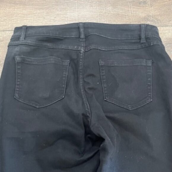 D. Jeans Black Mid Rise Jeans Women’s Size 8 Petite Button Ankle Detail - Picture 14 of 14